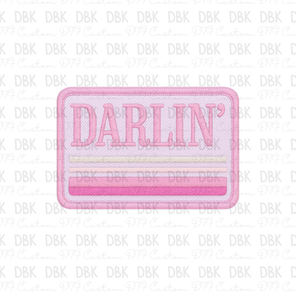 Darlin' DTF transfer B329