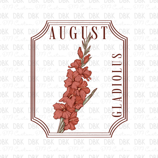 August Floral DTF transfer