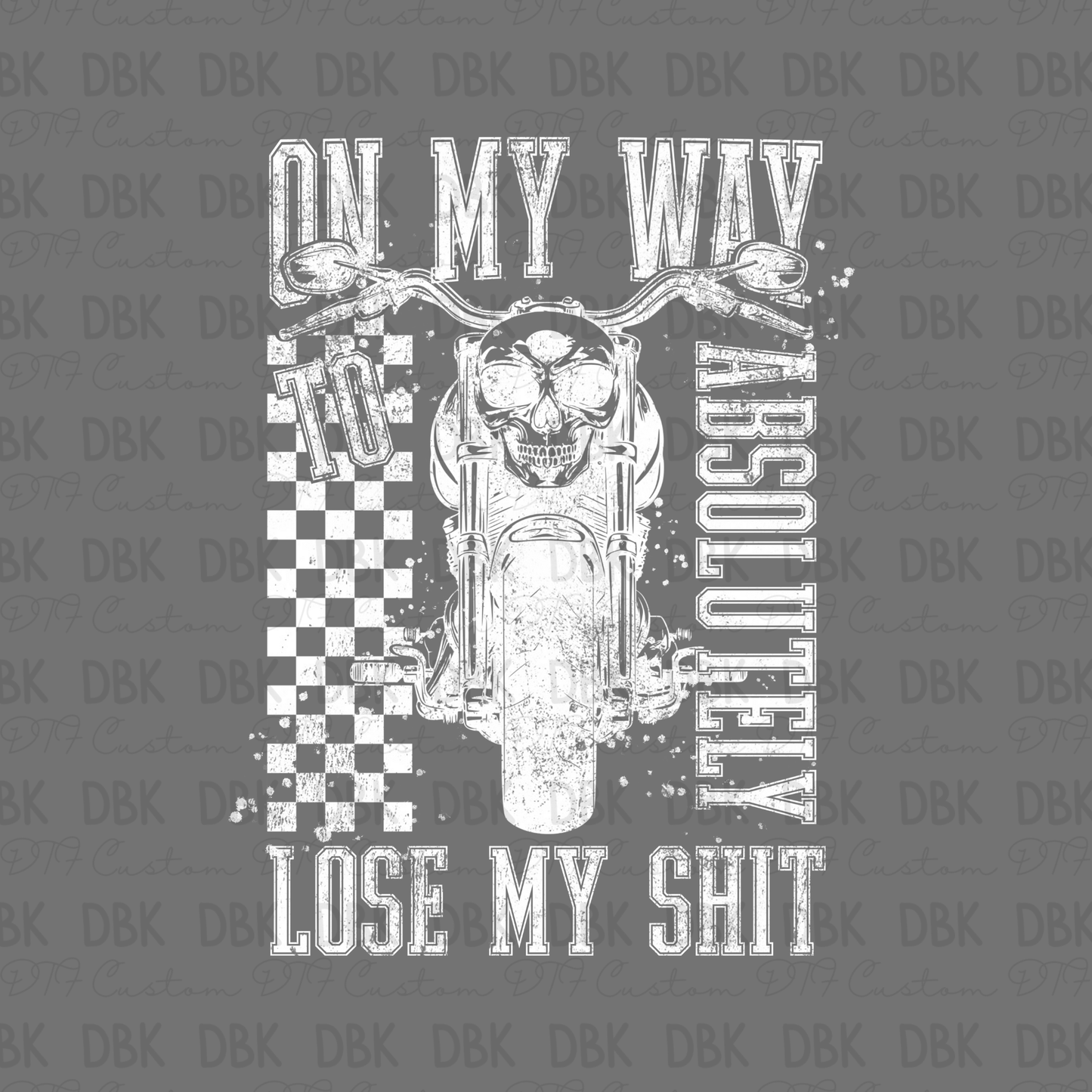 On My Way DTF Transfer WHITE