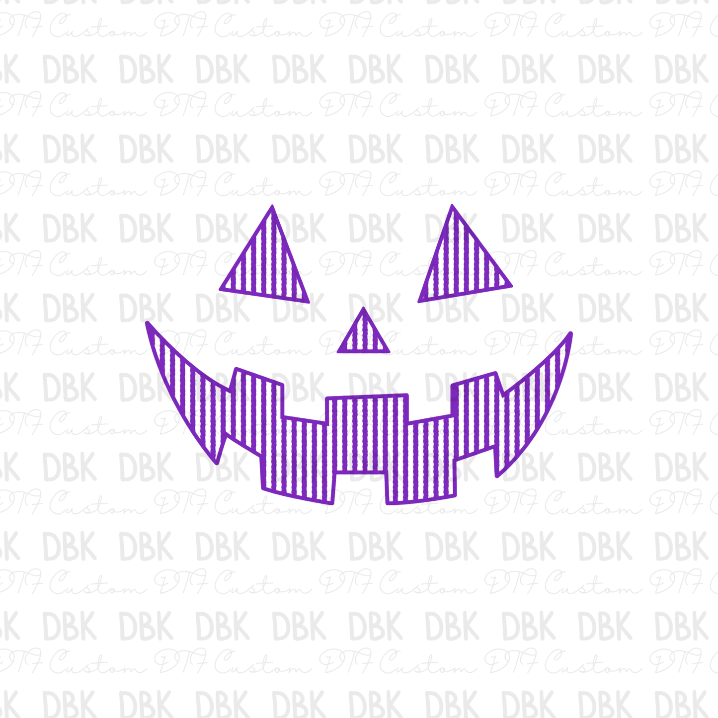 Purple Halloween Face DTF Transfer