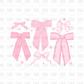 Light Pink Bows DTF Transfer