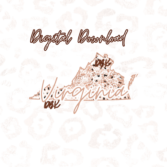 Virginia Rose Gold Leopard Digital Download