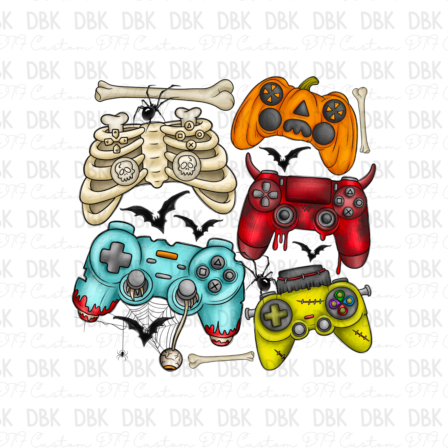 Video Game Halloween DTF Transfer