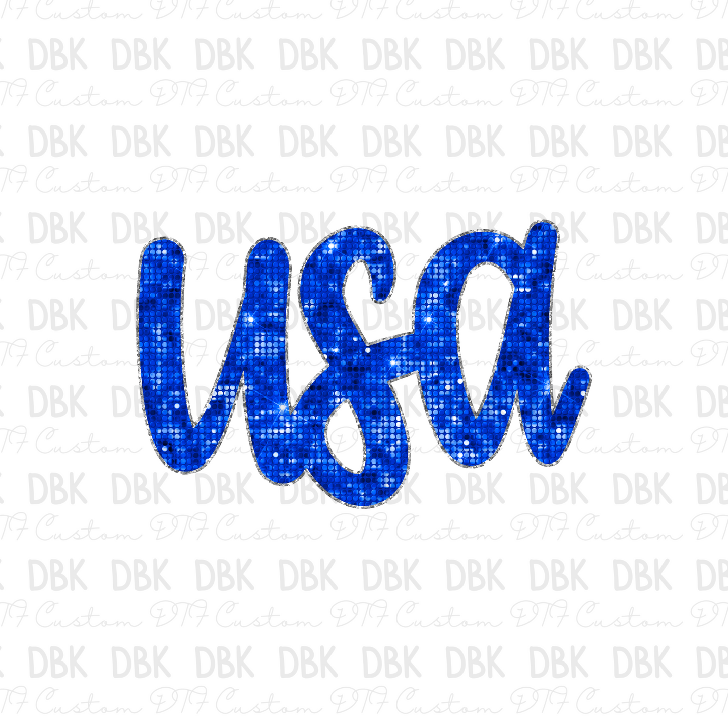 USA Blue DTF Transfer