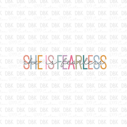 She is Fearless DTF transfer