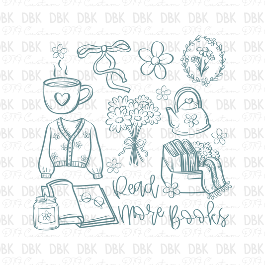 Read more books DTF Transfer BLUE
