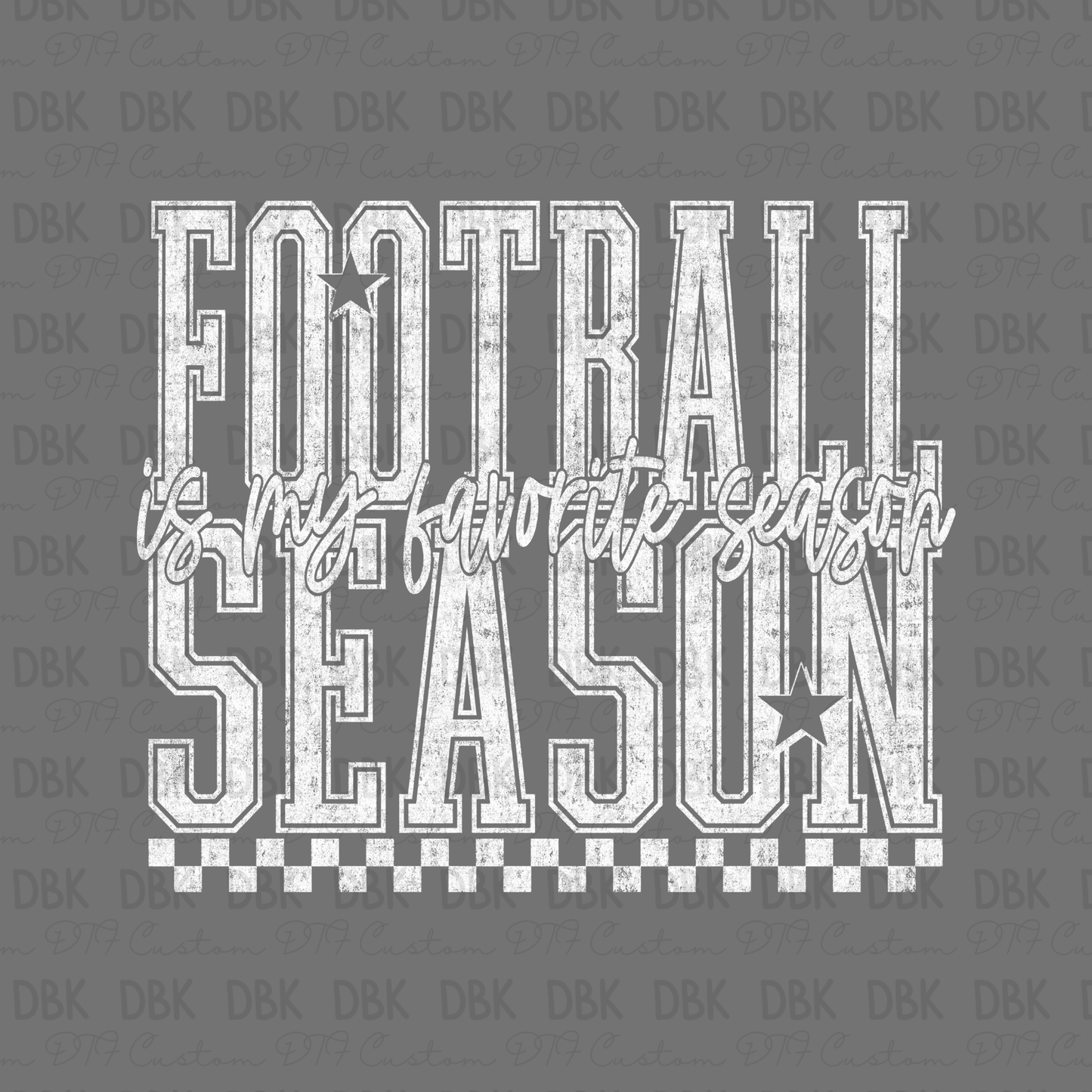 Football Season DTF Transfer WHITE C179