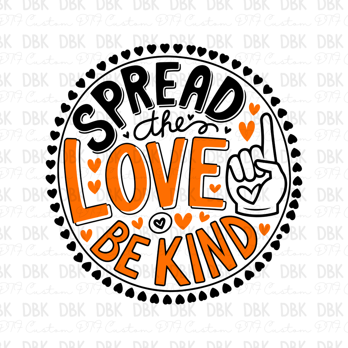 Spread Love DTF Transfer U4