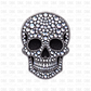 Jewel skull DTF transfer B93