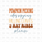 Pumpkin Picking DTF transfer F46