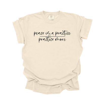 Peace is a practice DTF Transfer BLACK Z1