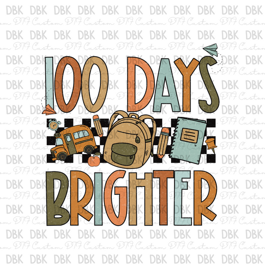 100 days brighter boy DTF transfer A24