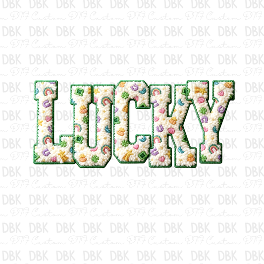 Lucky with extras DTF Transfer