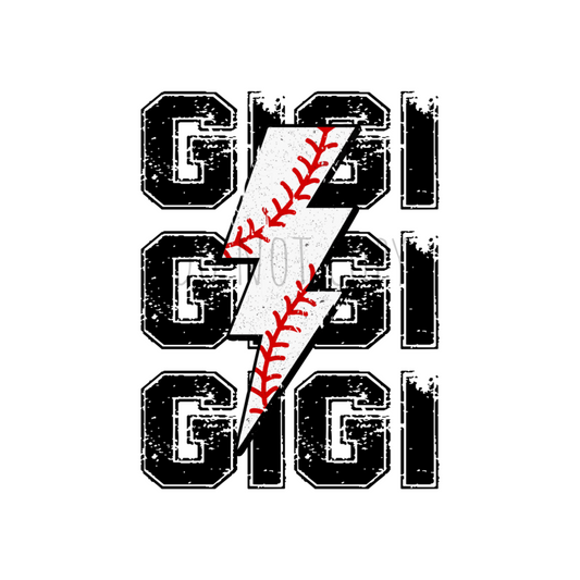 Gigi baseball DTF transfer C71