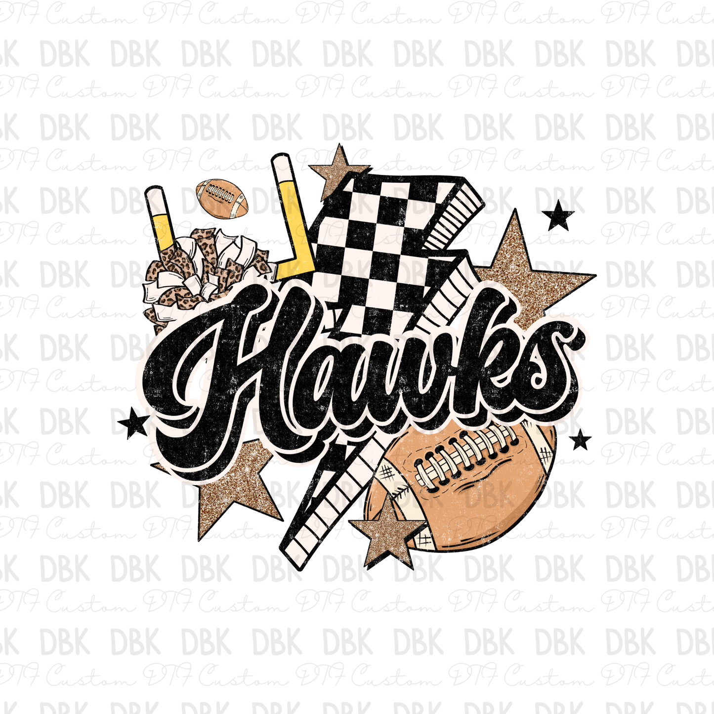 Hawks DTF Transfer M219