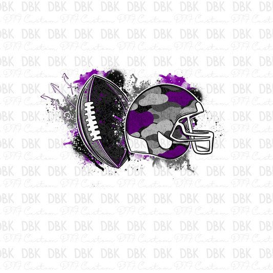 Purple Football DTF transfer C91