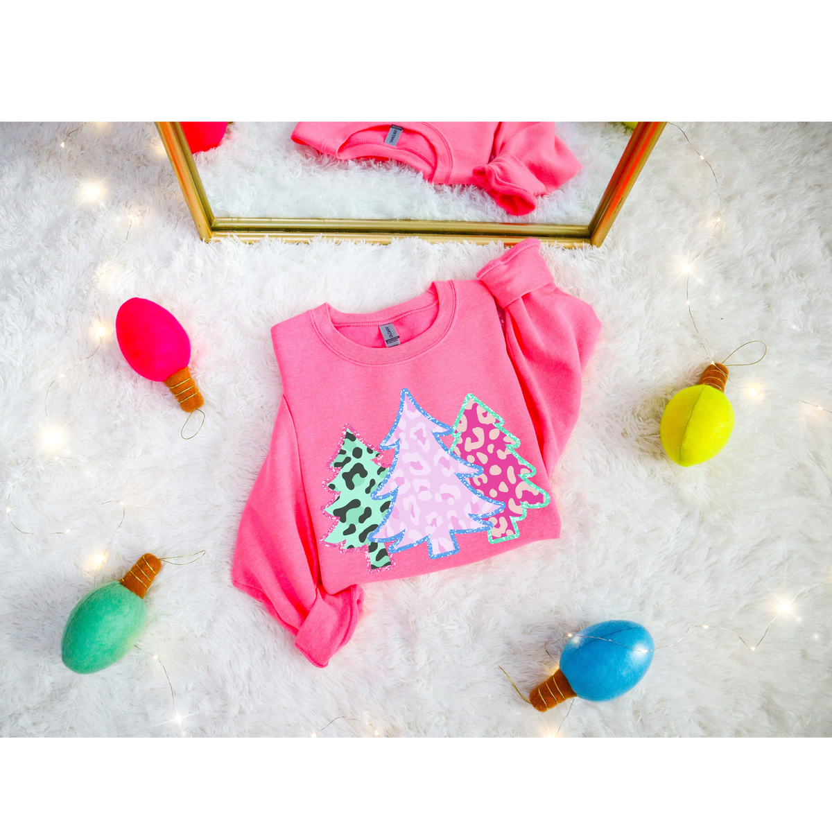 Girly Christmas Trees DTF Transfer