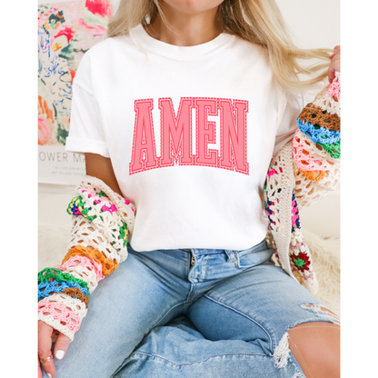 Amen Pink DTF Transfer FT3