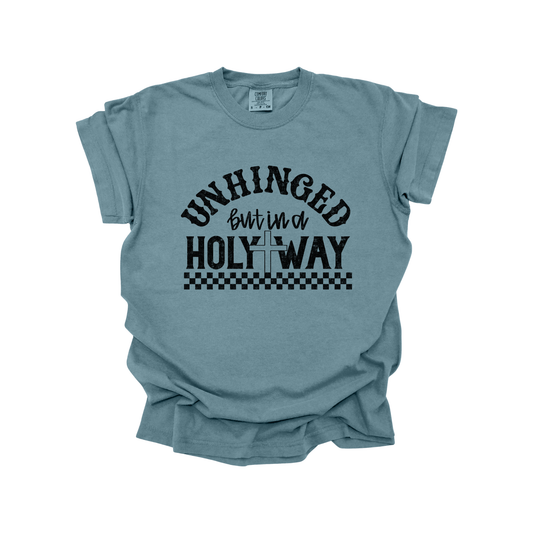 Unhinged but in a holy way DTF Transfer BLACK FT149
