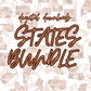 50 States Bundle Rose Gold Leopard Digital Download