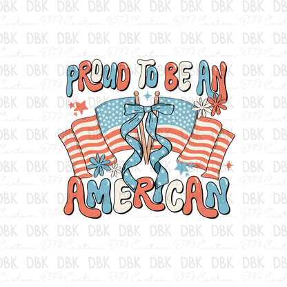 Proud to be an American DTF Transfer R158