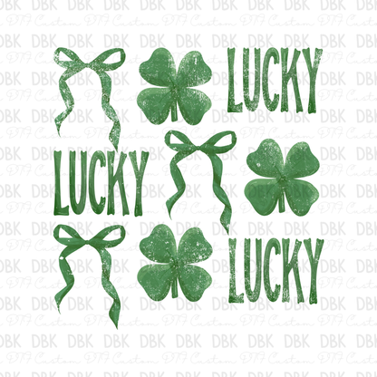 Lucky w/ bows DTF Transfer Z26
