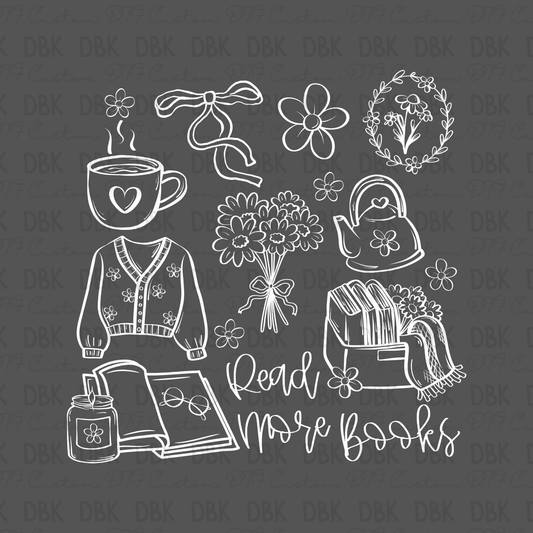 Read more books DTF Transfer WHITE