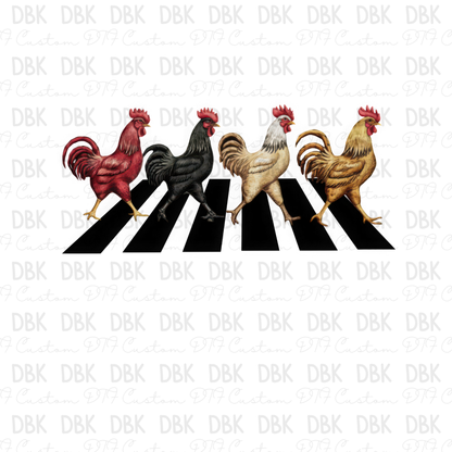 Chicken walk DTF Transfer