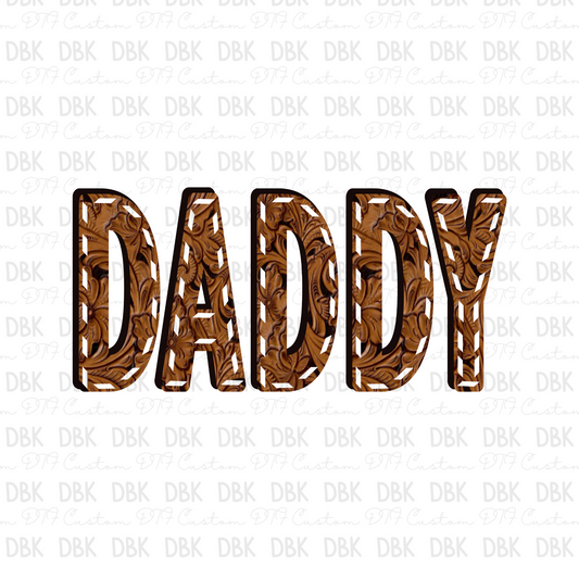 Daddy leather DTF transfer