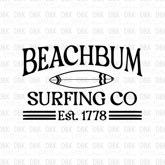 beachbum black DTF Transfer S107