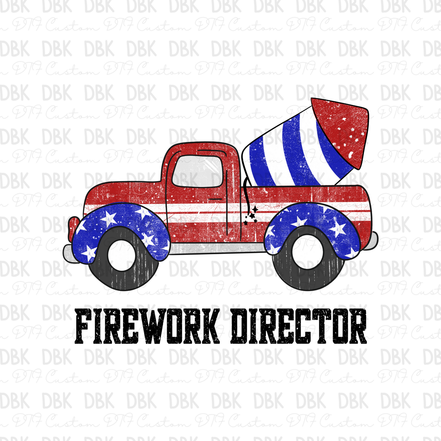 Firework Director DTF Transfer