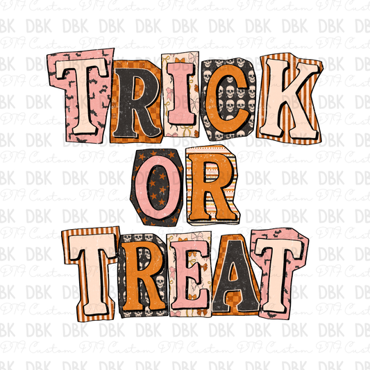 Trick or Treat DTF Transfer H291