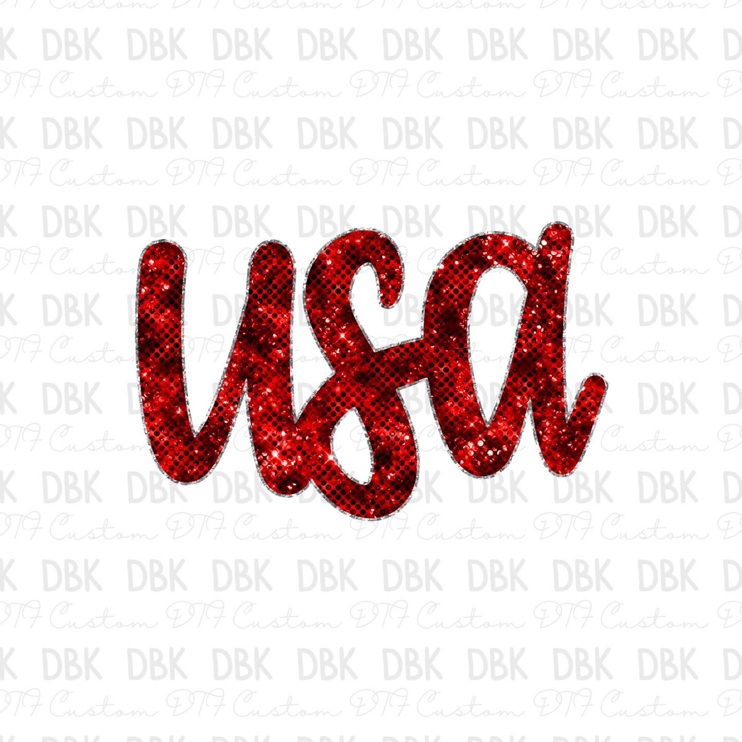 USA Red DTF Transfer