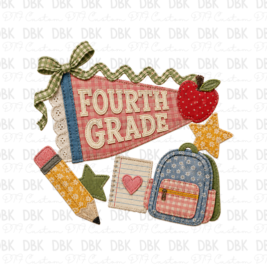 Fourth Grade DTF Transfer A317
