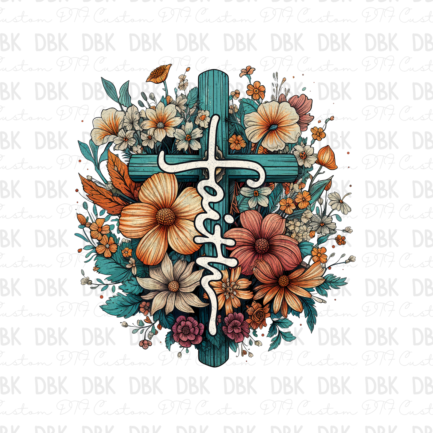 Floral Faith DTF Transfer FT109