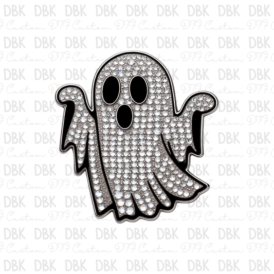 Jeweled Ghost DTF transfer B63