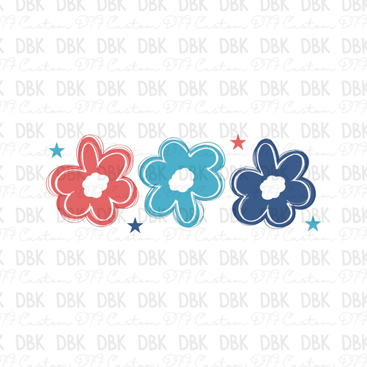 USA flowers DTF Transfer