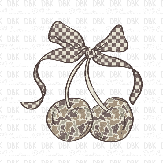 Camo Cherries DTF Transfer