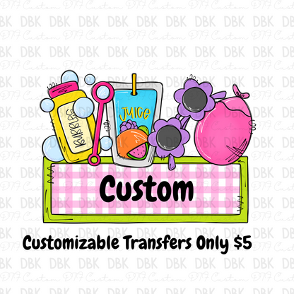 Girl Custom name DTF Transfer ONLY