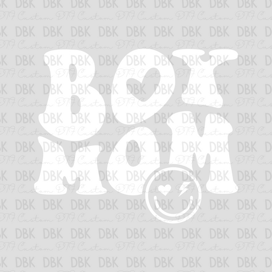 Boy mom smiley DTF transfer N196