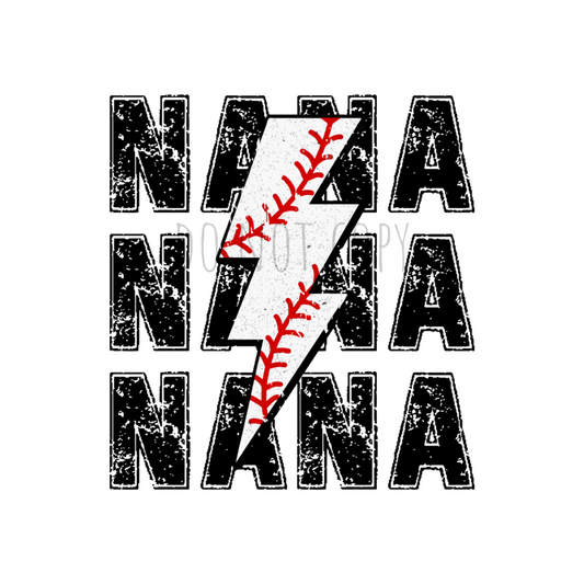 Nana baseball DTF transfer C70