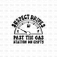 Suspect drives past the gas station on empty DTF Transfer I294