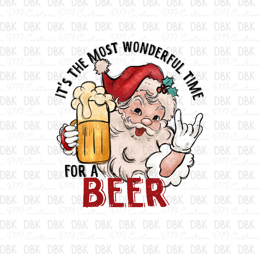 Its the most wonderful time for a beer DTF transfer E42