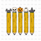 Halloween Pencils DTF Transfer A173