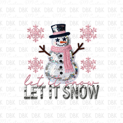 Snow Man DTF Transfer