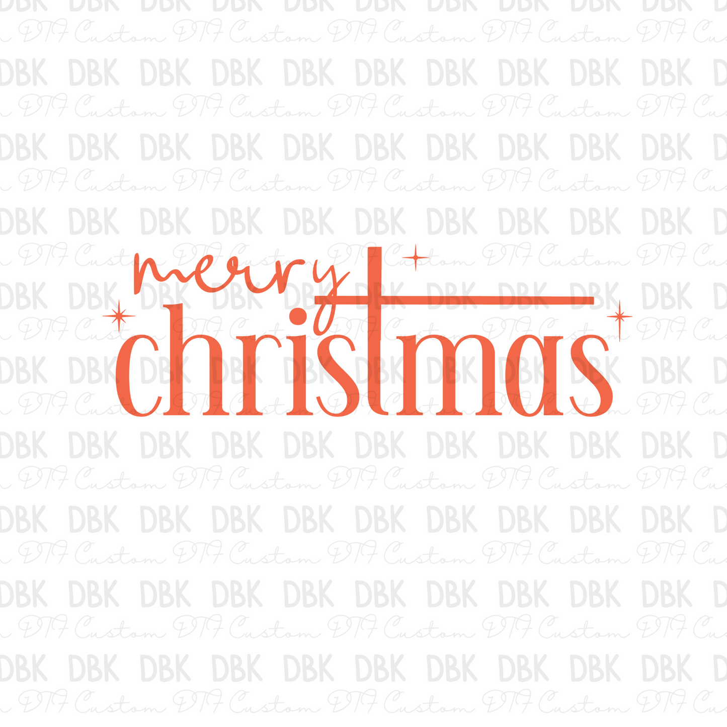 Merry Christmas RED DTF Transfer E124