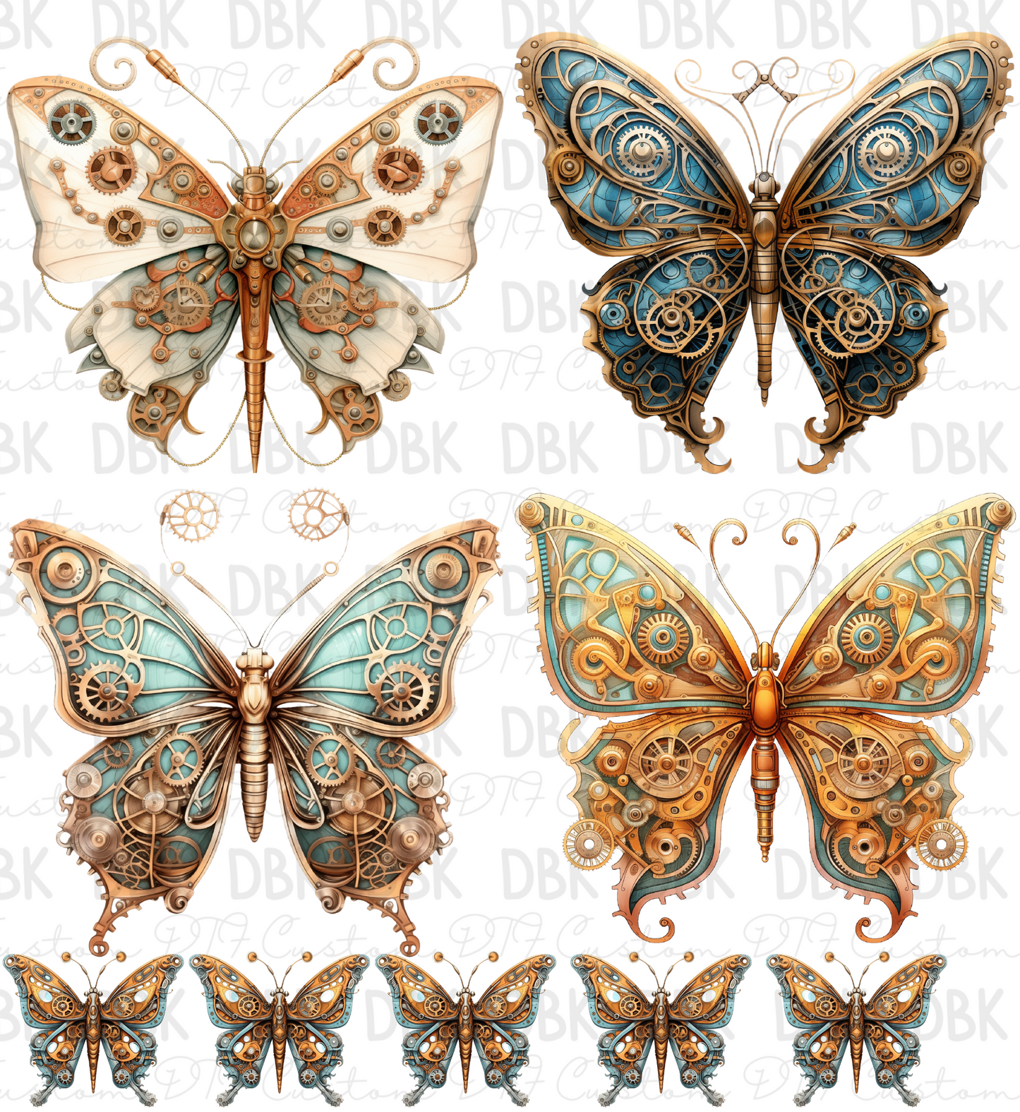 Steampunk Butterfly Pre-Made Gang Sheet