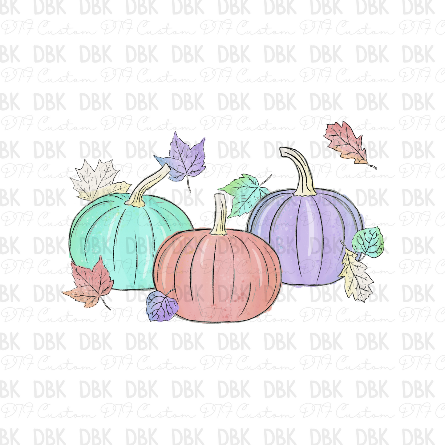 Fall Pumpkins DTF transfer F98