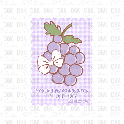 Grapes DTF Transfer (has a pocket)