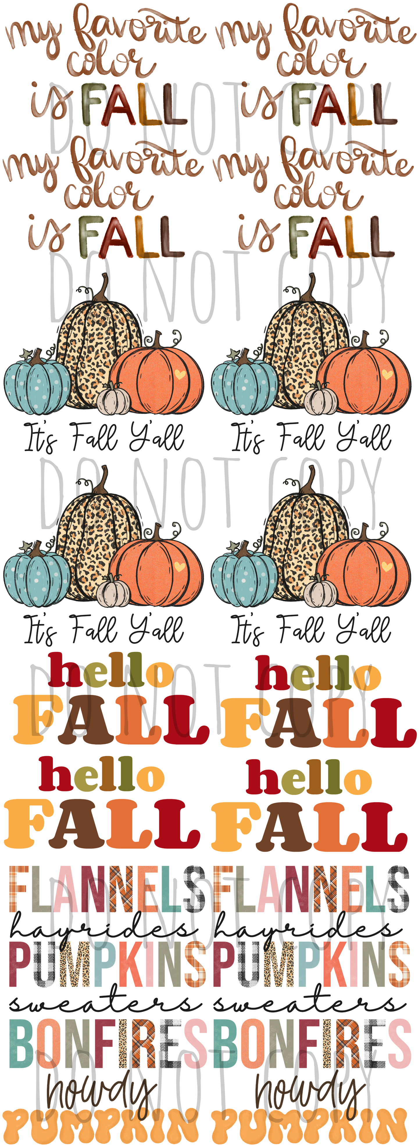 Fall gang sheet P103